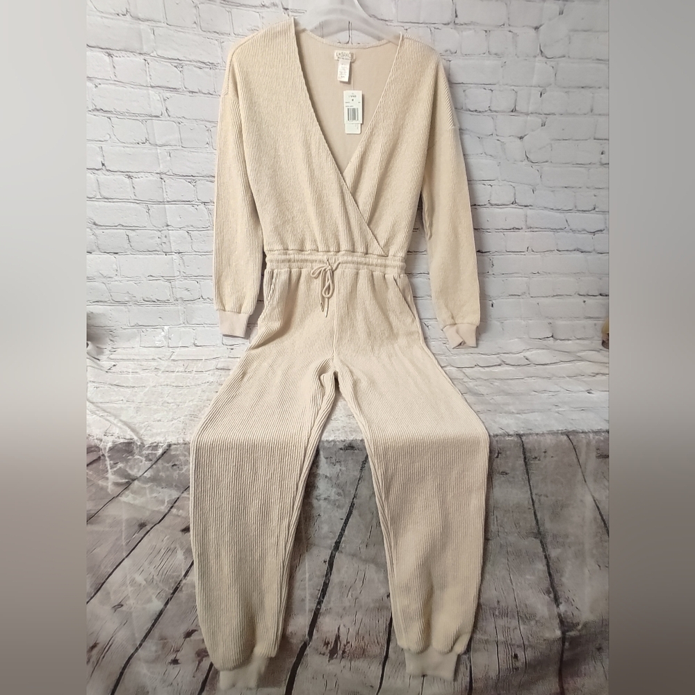 L Space Jumper Coastin Sandtone Ribbed Medium NWT